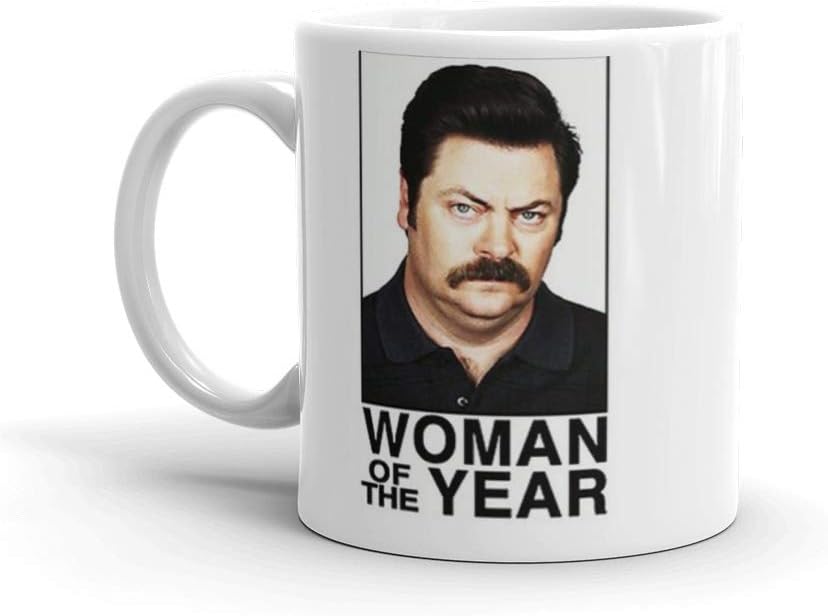 KOBIETA ROKU - RON SWANSON 325 ml biała ceramika