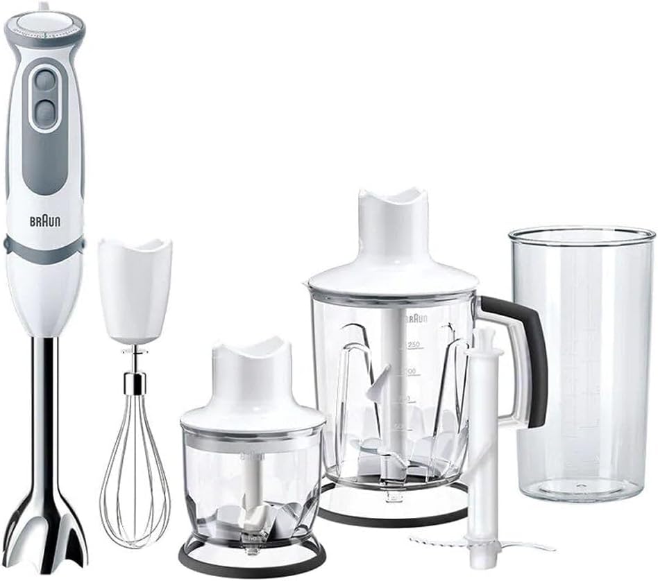 Braun Multiquick 5 Vario Blender Ręczny z Akcesoriami, Biały, 600 ml