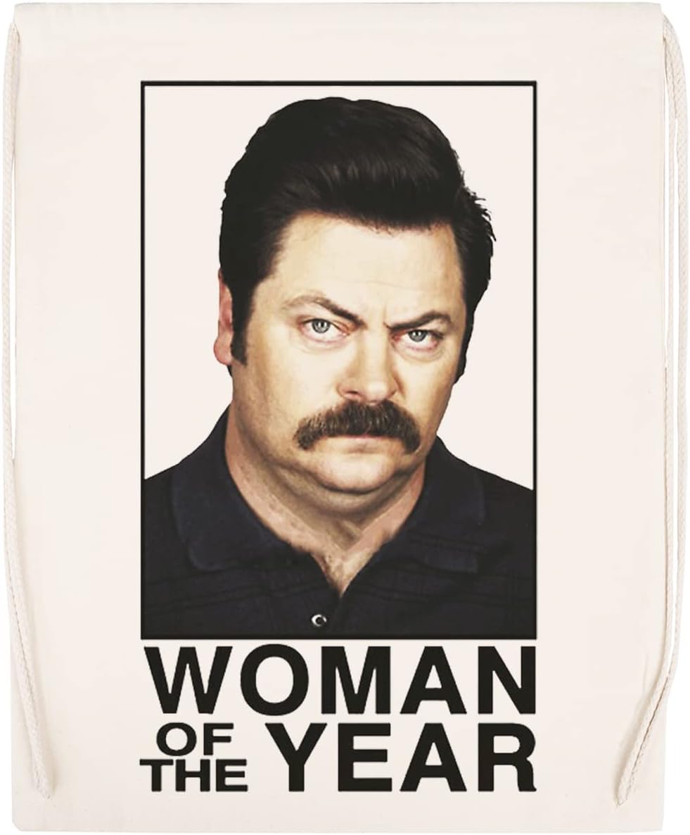 Ron Swanson Women Of The Year Sportowa Torba Podróżna Wielokrotnego Użytku Bawełna Reusable Sport Bag Cotton Beige