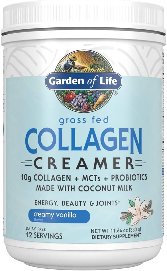 Garden of Life Grass Fed Collagen Creamer Creamy Vanilla 330g opakowanie