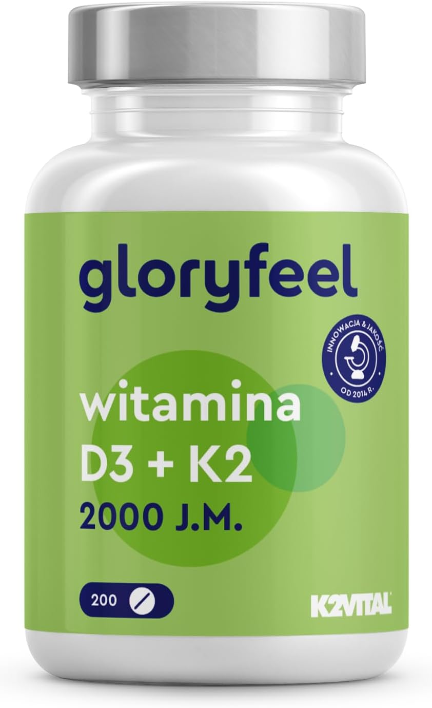 Witamina D3 2000 j.m. + K2 100 µg – 200 tabletek, Premium