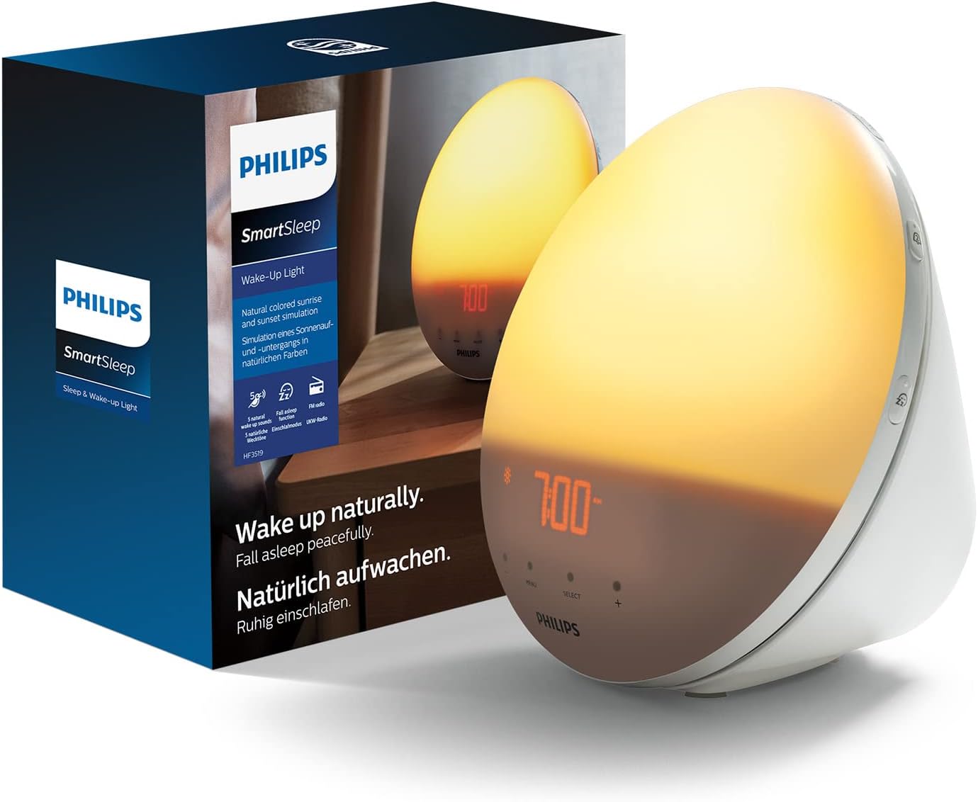 Philips SmartSleep Budzik w kolorze białym