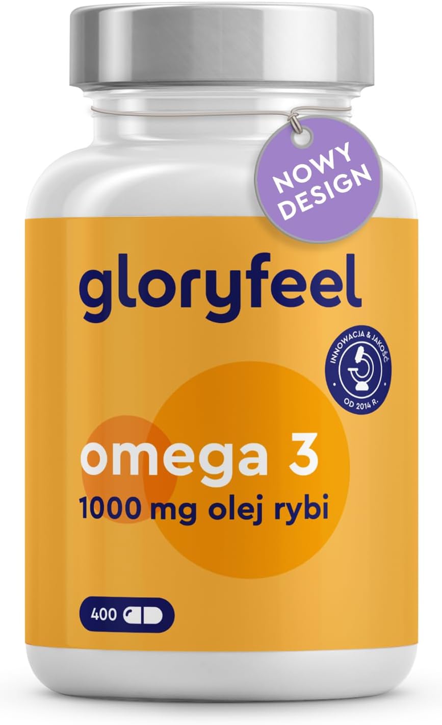 Opakowanie 400 kapsułek Omega 3 Gloryfeel