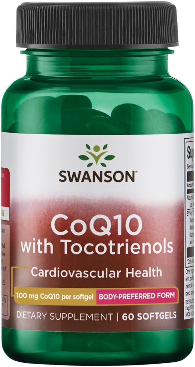 Swanson CoQ10, 100 mg z Tokotrienolami 60 Kapsułek