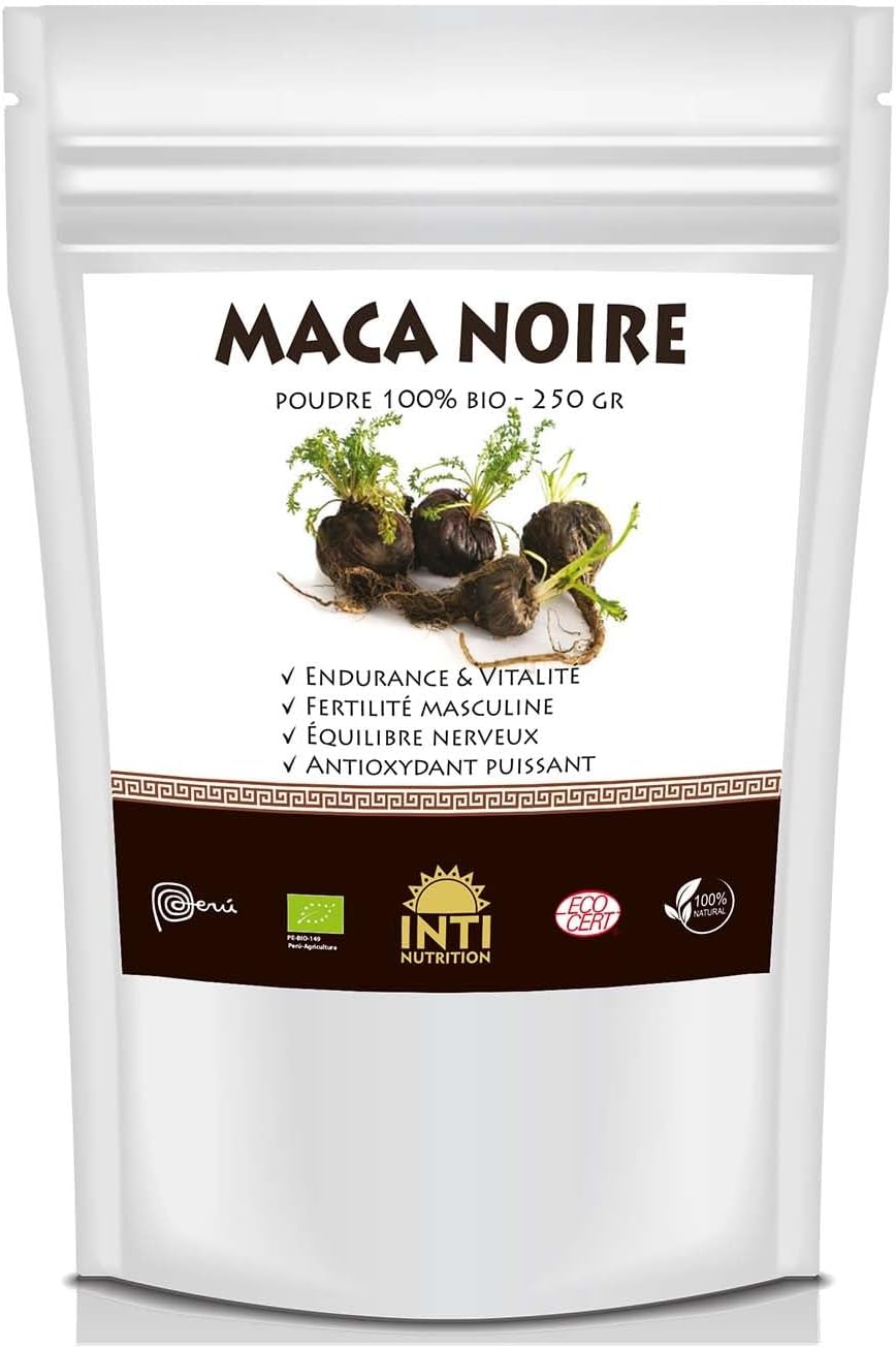 Opakowanie 100% czarnej Maca INTI NUTRITION