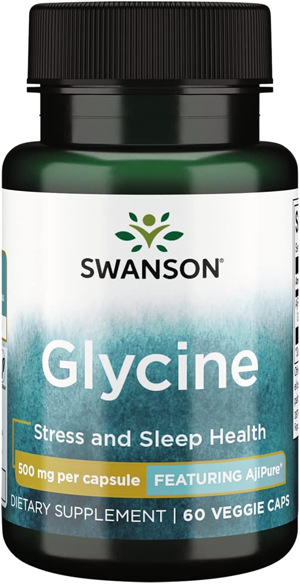 Glicyna AjiPure Glycine 500 mg 60 kapsułek SWANSON