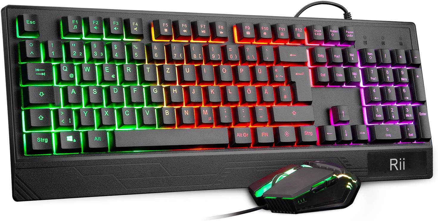 Rii Klawiatura i Mysz Gamingowa z Podświetleniem RGB