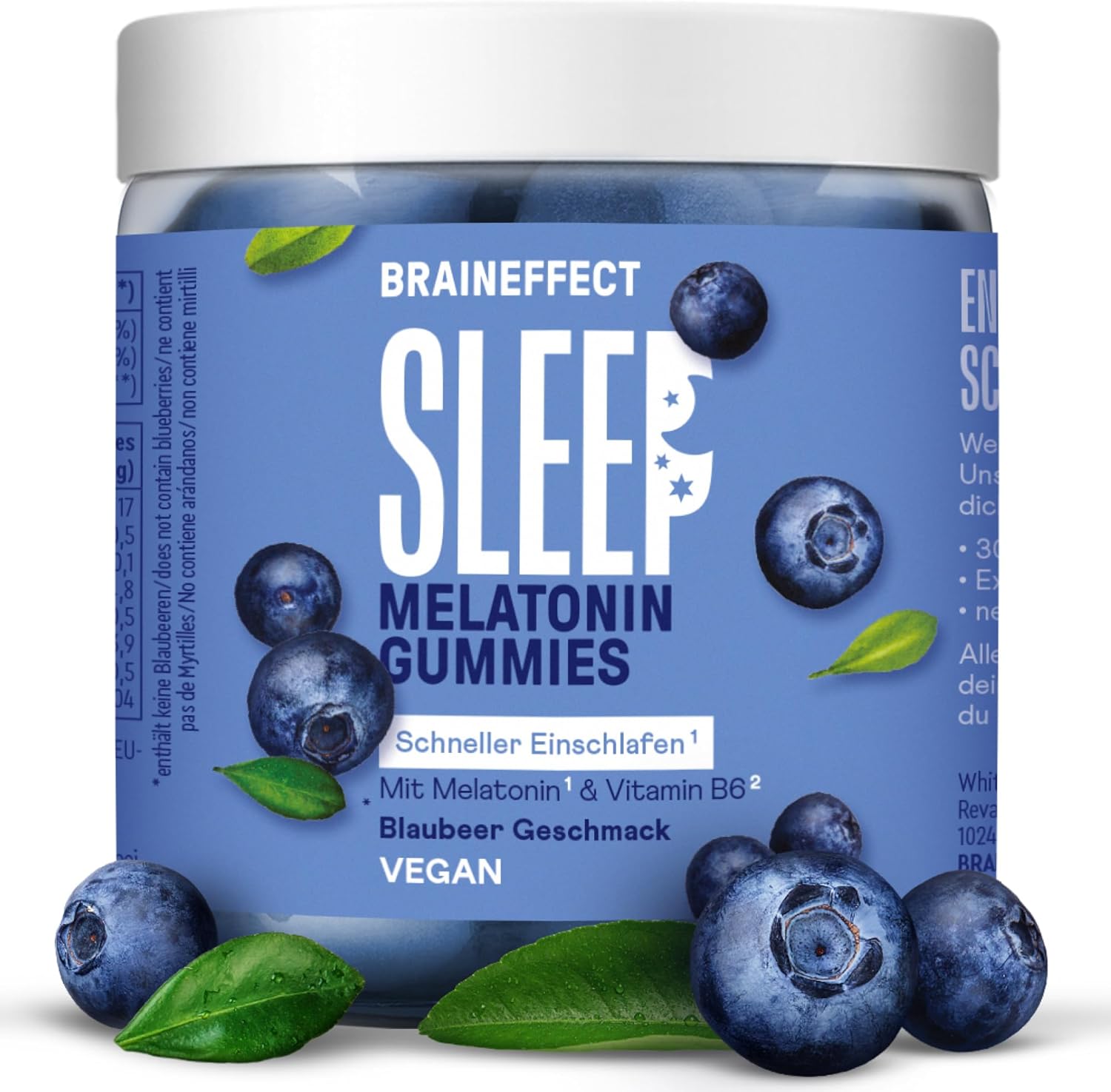 BRAINEFFECT Sleep Gummies – melatoninowe żelki o smaku jagodowym