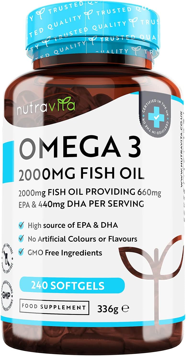 Opakowanie Kapsułek Omega 3 high dose Nutravita