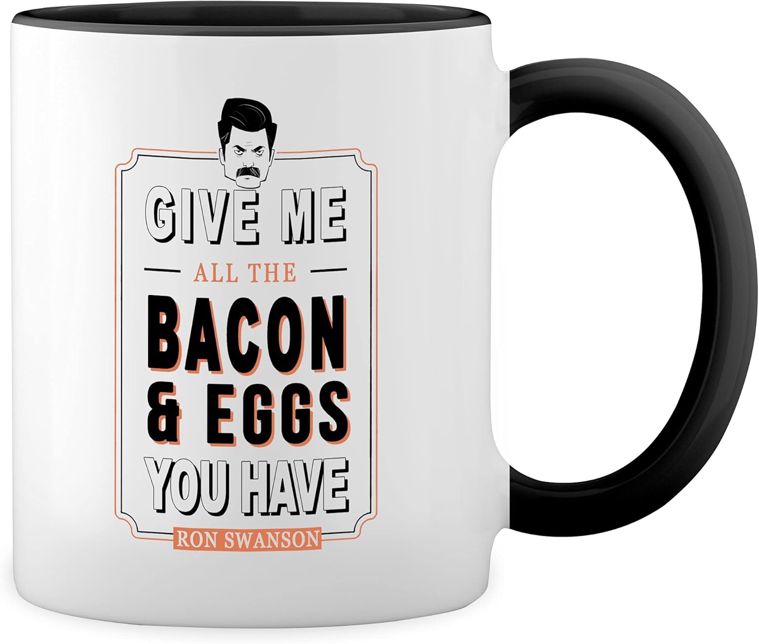 Ron Swanson Bacon Parks and Rekreation Kubek do Kawy