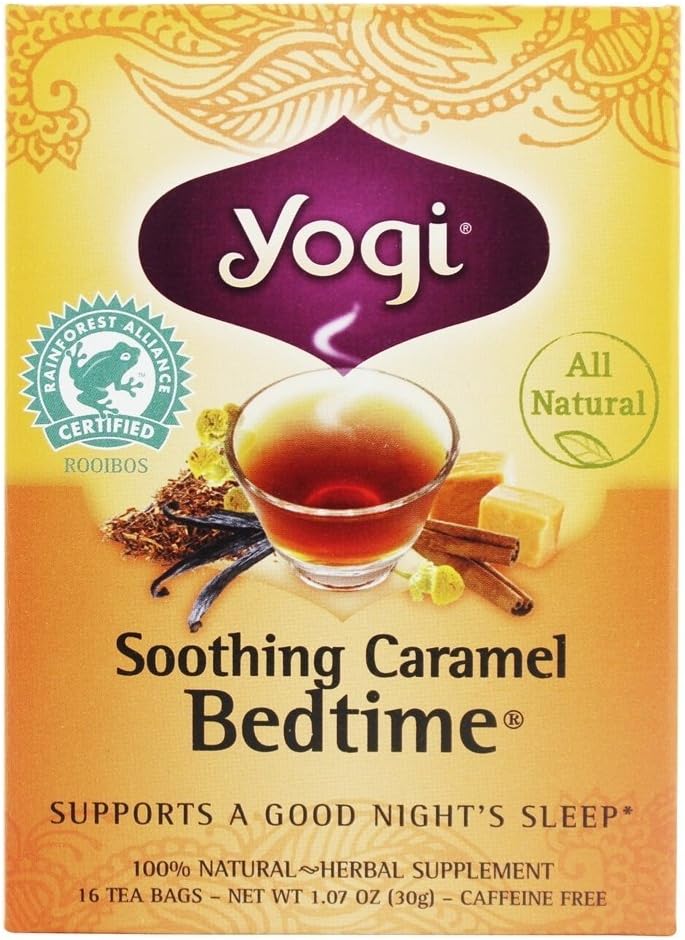 Yogi Bedtime herbata ziołowa bez kofeiny, kojący karmel