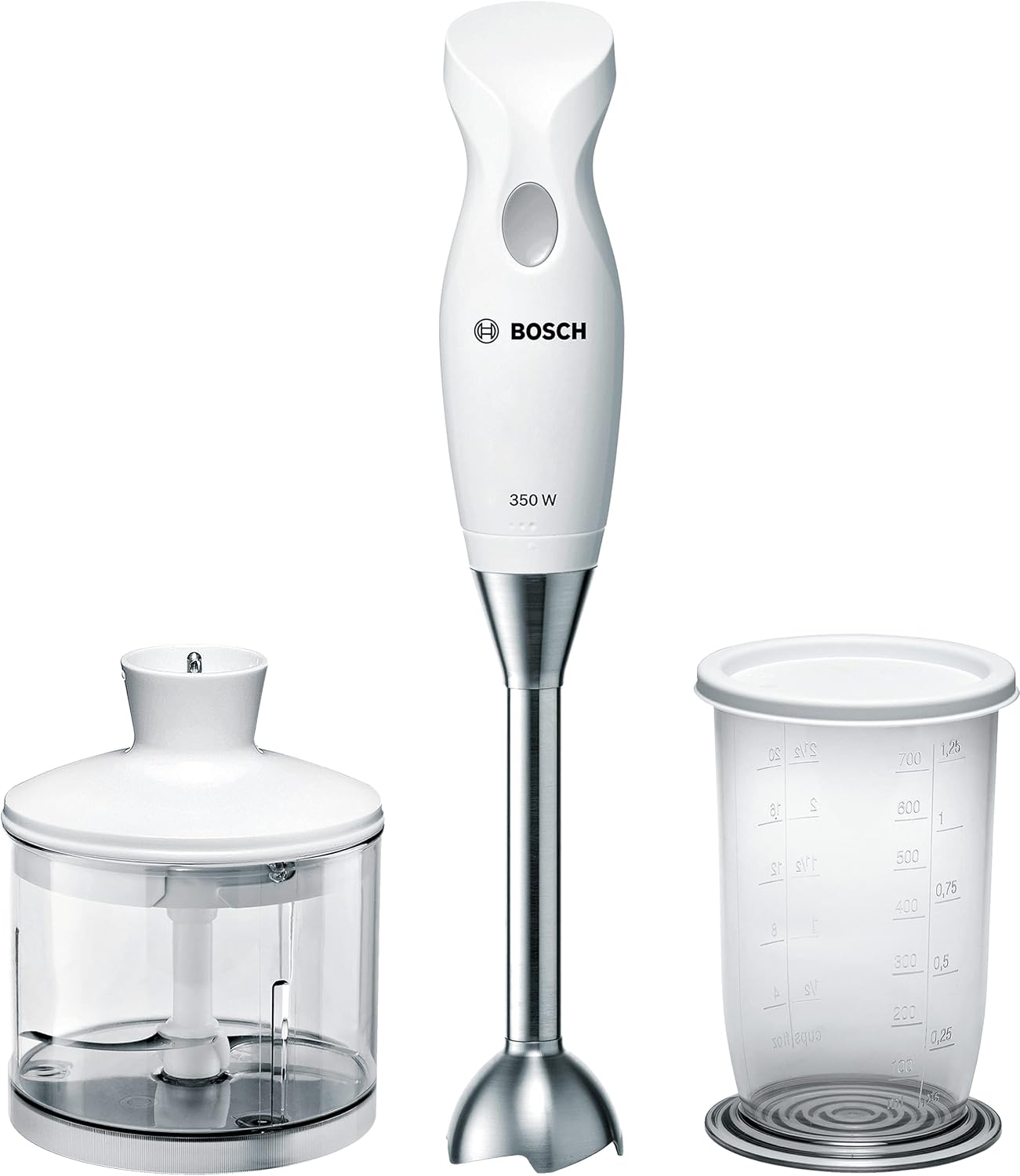 Bosch Msm6B500 Blender Ręczny, Biały/Srebrny