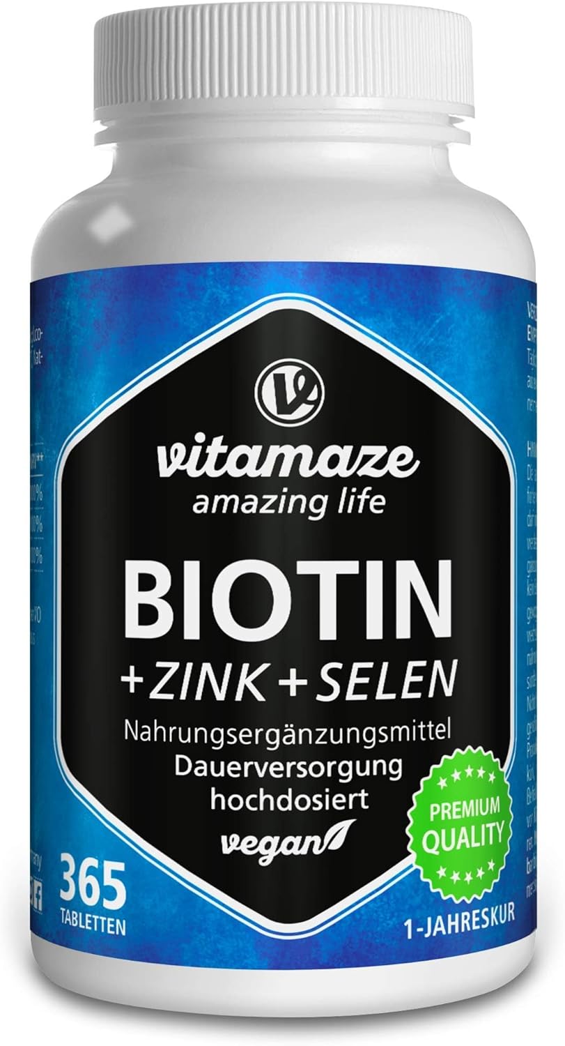 Biotyna w wysokiej dawce 10.000 mcg + Selen + Cynk