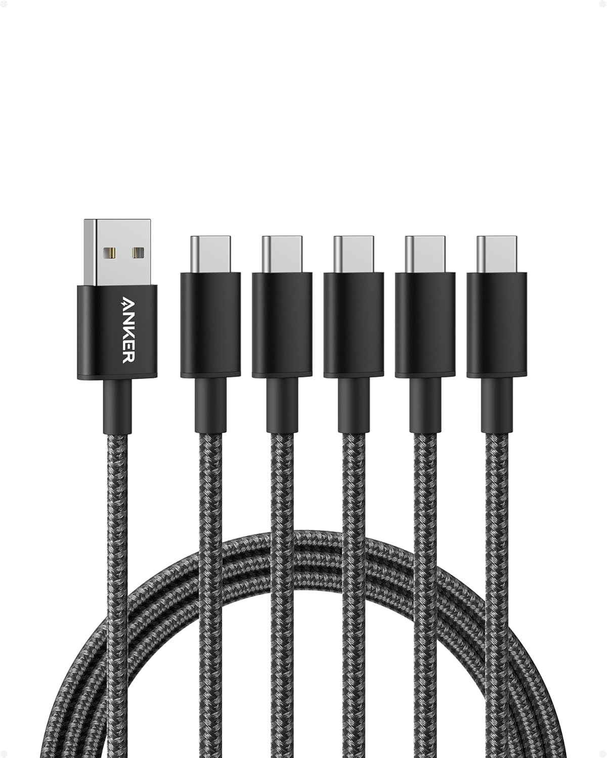 Anker Kabel do ładowania USB C [5 sztuk, 1,8 m]