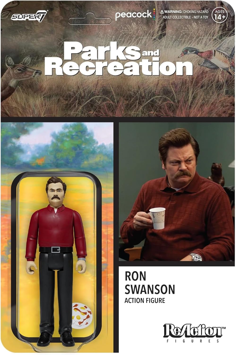 Super7 Parki i rekreacja Ron Swanson 9,5 cm figurka reakcyjna