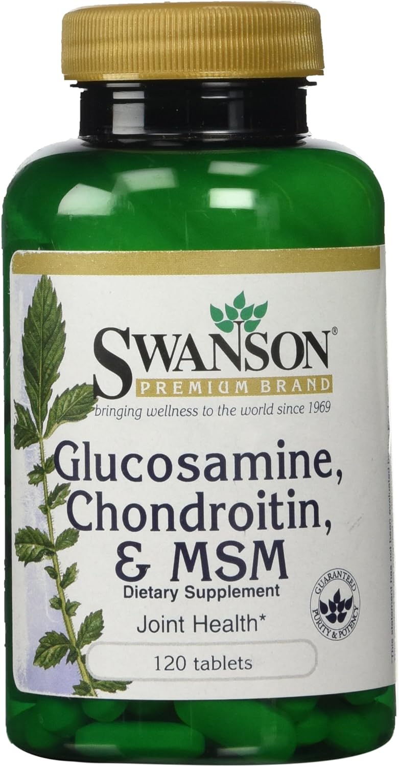 Swanson Glukozamina, Chondroityna i MSM – 120 tabletek