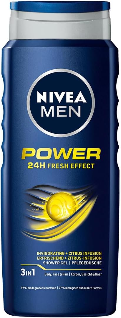 NIVEA MEN Power 24H Fresh Effect 3w1 żel pod prysznic