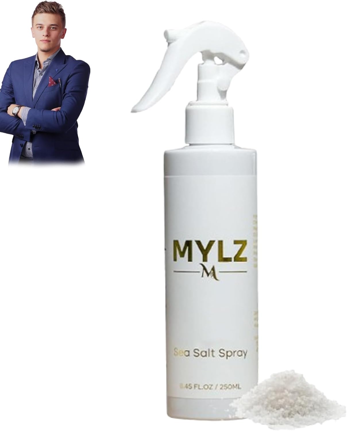 Mylz spray z solą morską i gliną do włosów, efekt naturalnej tekstury