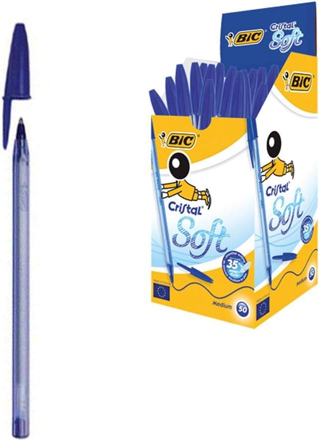 BIC Cristal Soft w kolorze niebieskim