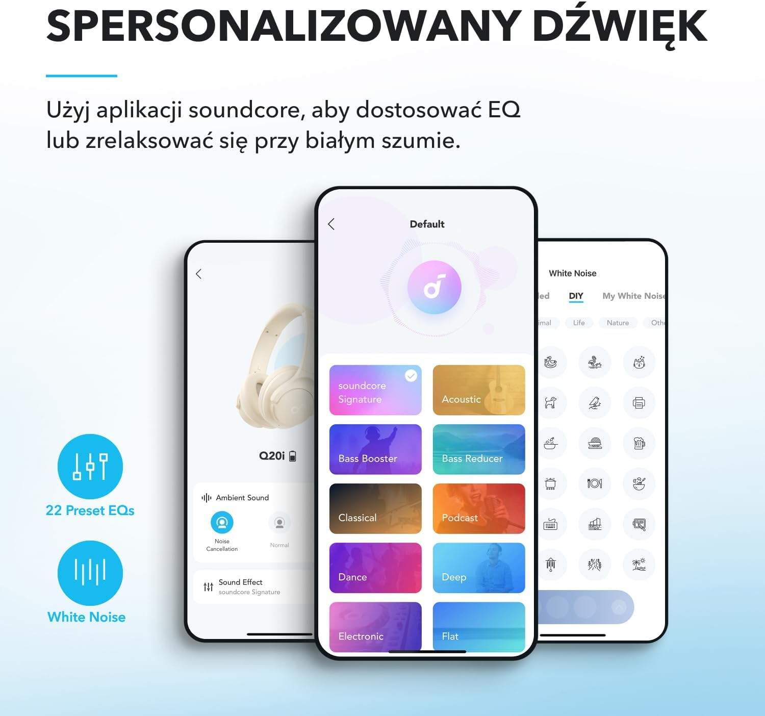 Soundcore Q20i – złożone słuchawki