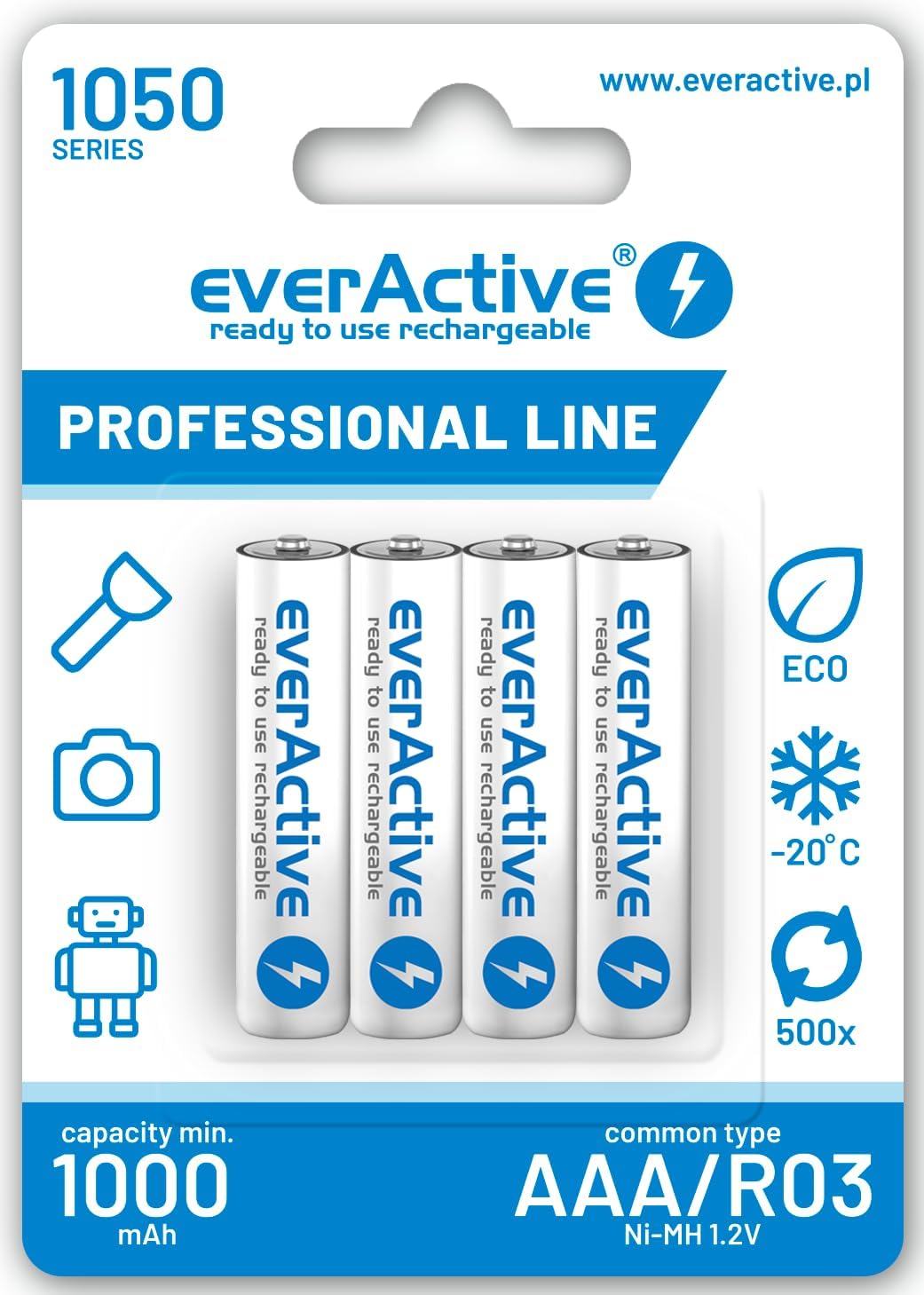 Akumulatory everActive AAA 1050 mAh