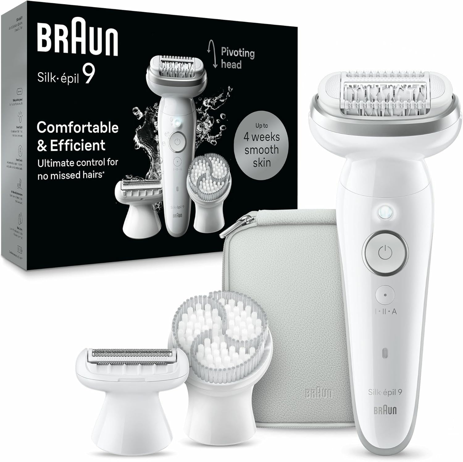 Braun Silk-épil 9 - biały i srebrny depilator