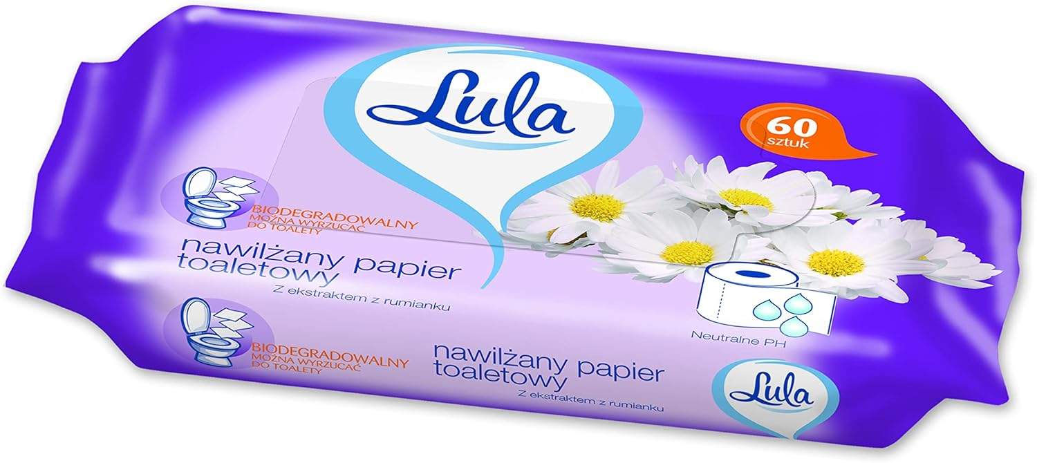 LULA Nawilżany papier toaletowy z ekstraktem z rumianku 60szt