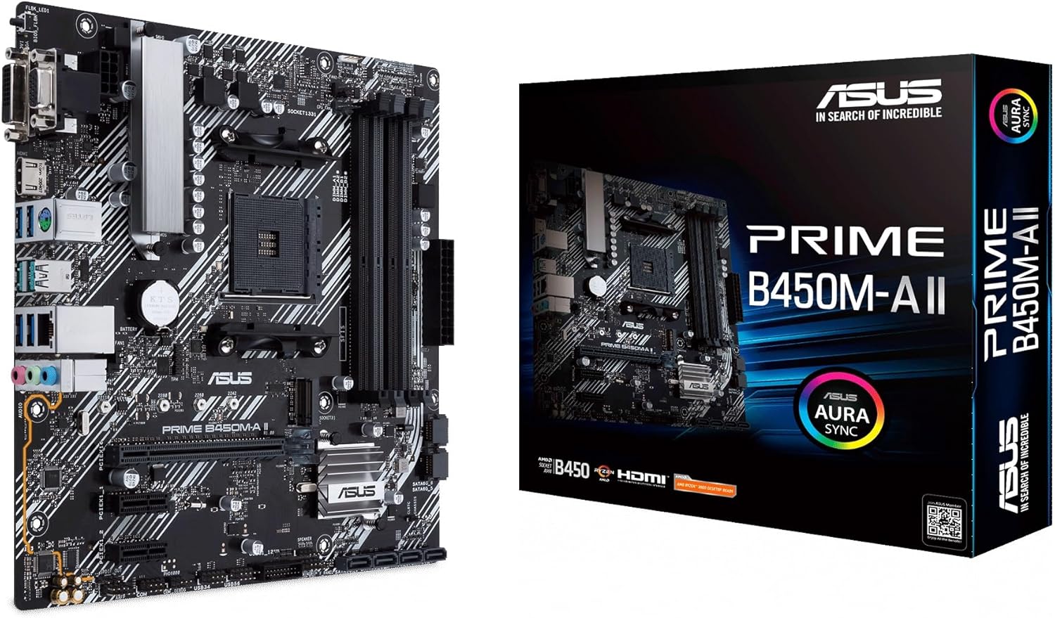 Asus Prime B450M-A II – przód opakowania