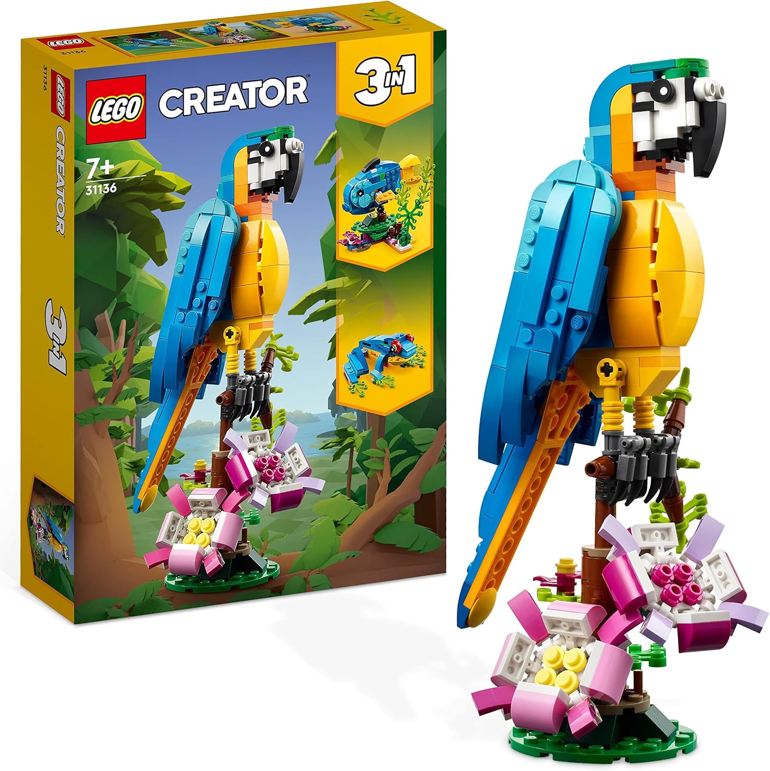 Zestaw LEGO Creator 3 w 1 – papuga na gałęzi