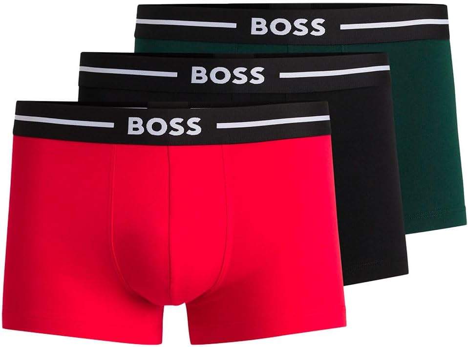 BOSS Trunk 3p Bold - Elegancka Bielizna Dla Mężczyzn