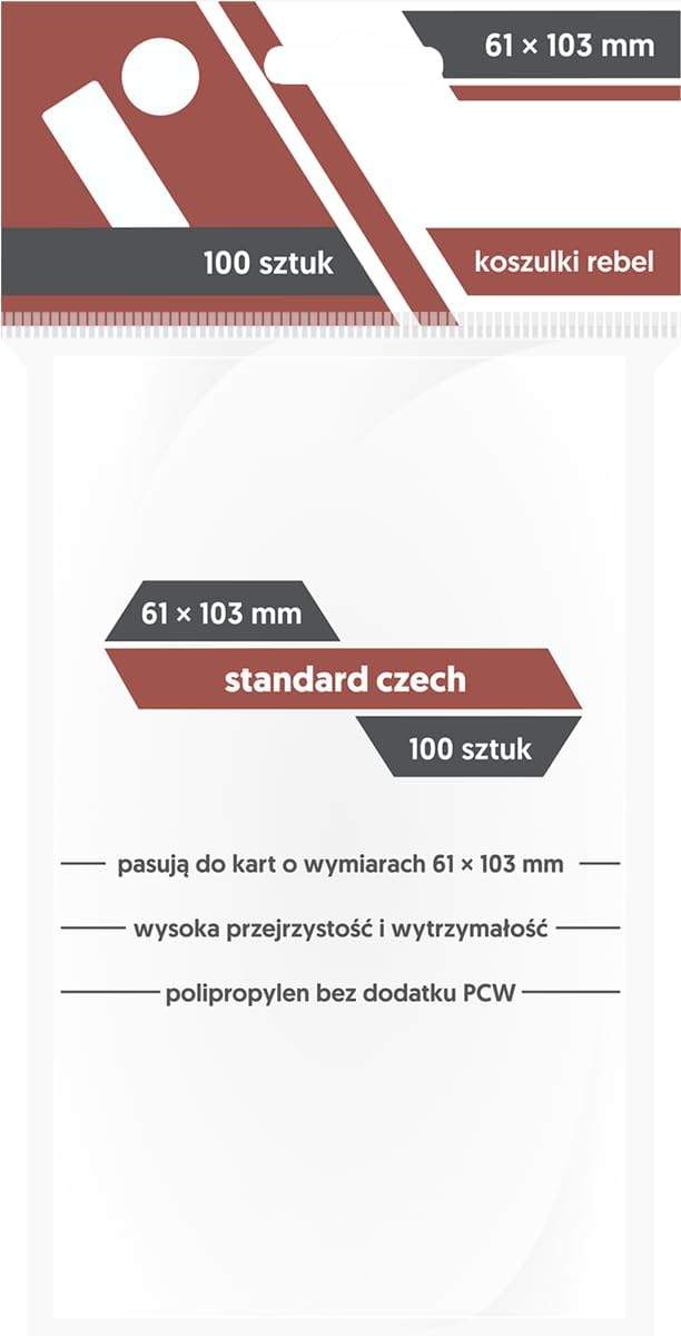 Koszulki na karty Standard Czech 61x103 mm