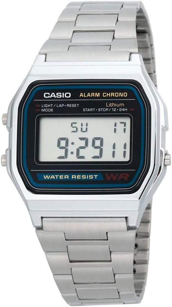 Zegarek Casio A158 w srebrnej stalowej bransoletce