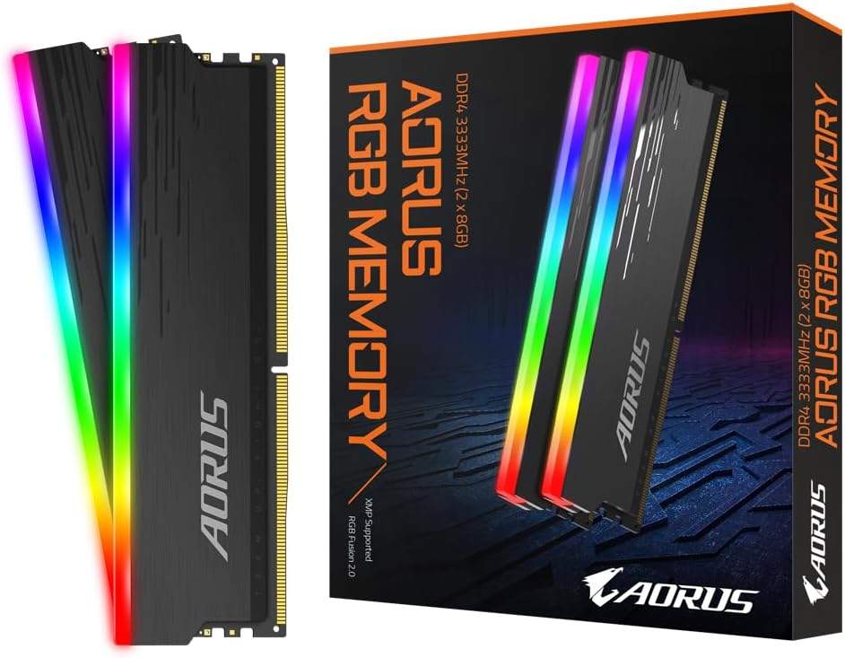 Pamięć GIGABYTE AORUS RGB DDR4 z efektem świetlnym