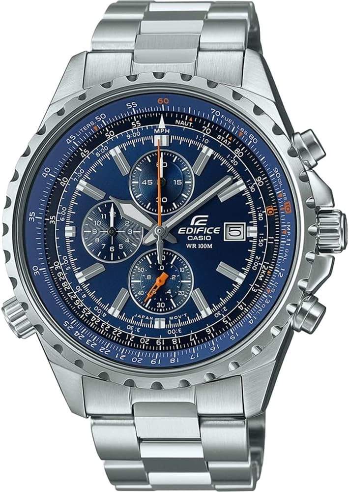 Casio Edifice Mężczyźni Zegarek Srebrny/Niebieski 43 mm