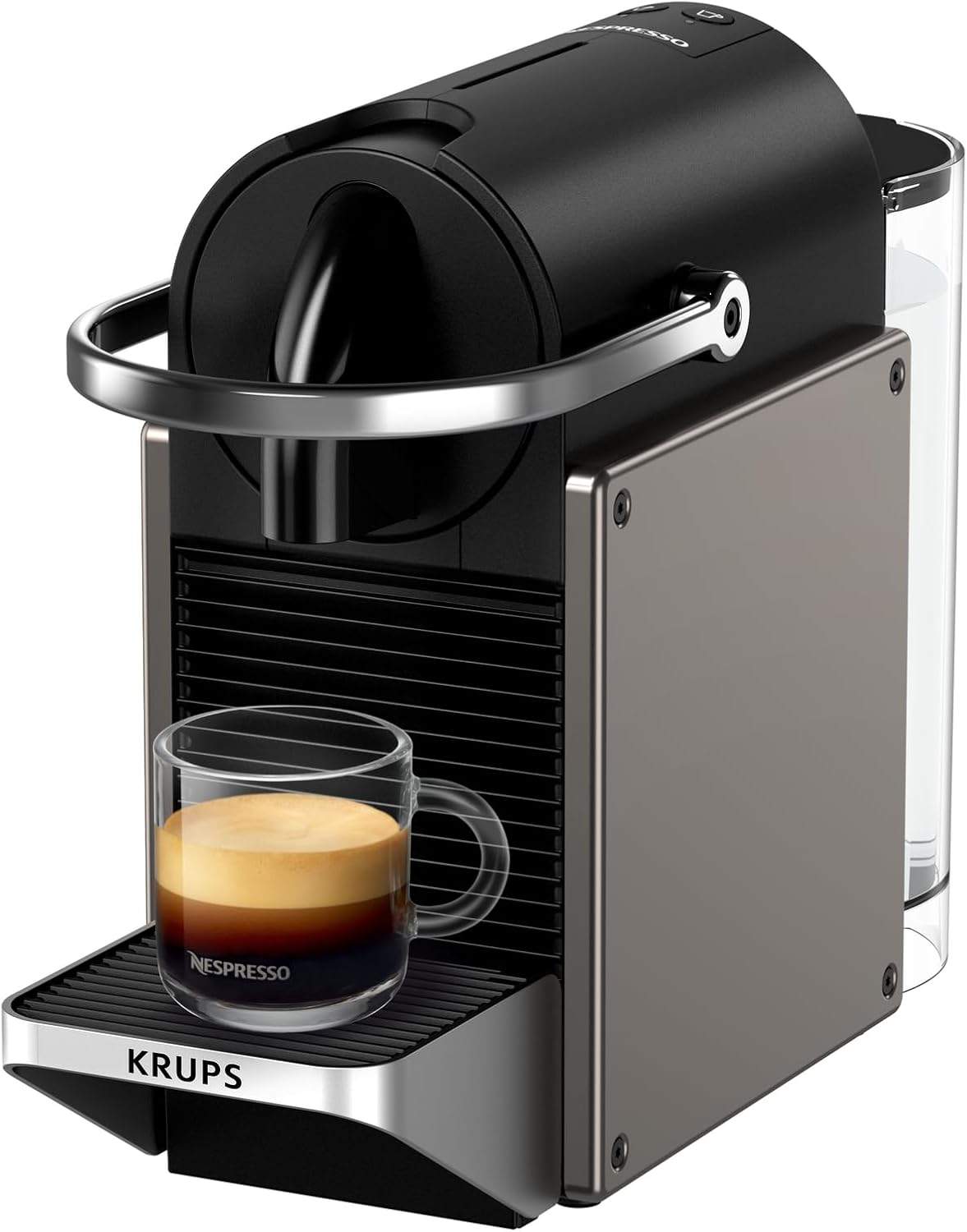 Ekspres do kawy Nespresso Krups Pixie XN306T10 w kolorze Titan