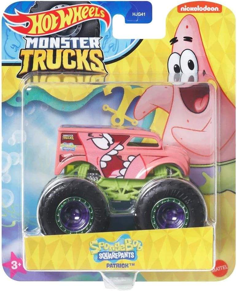 Hot Wheels Patrick Monster Trucks - różowa ciężarówka z serii Spongebob Squarepants