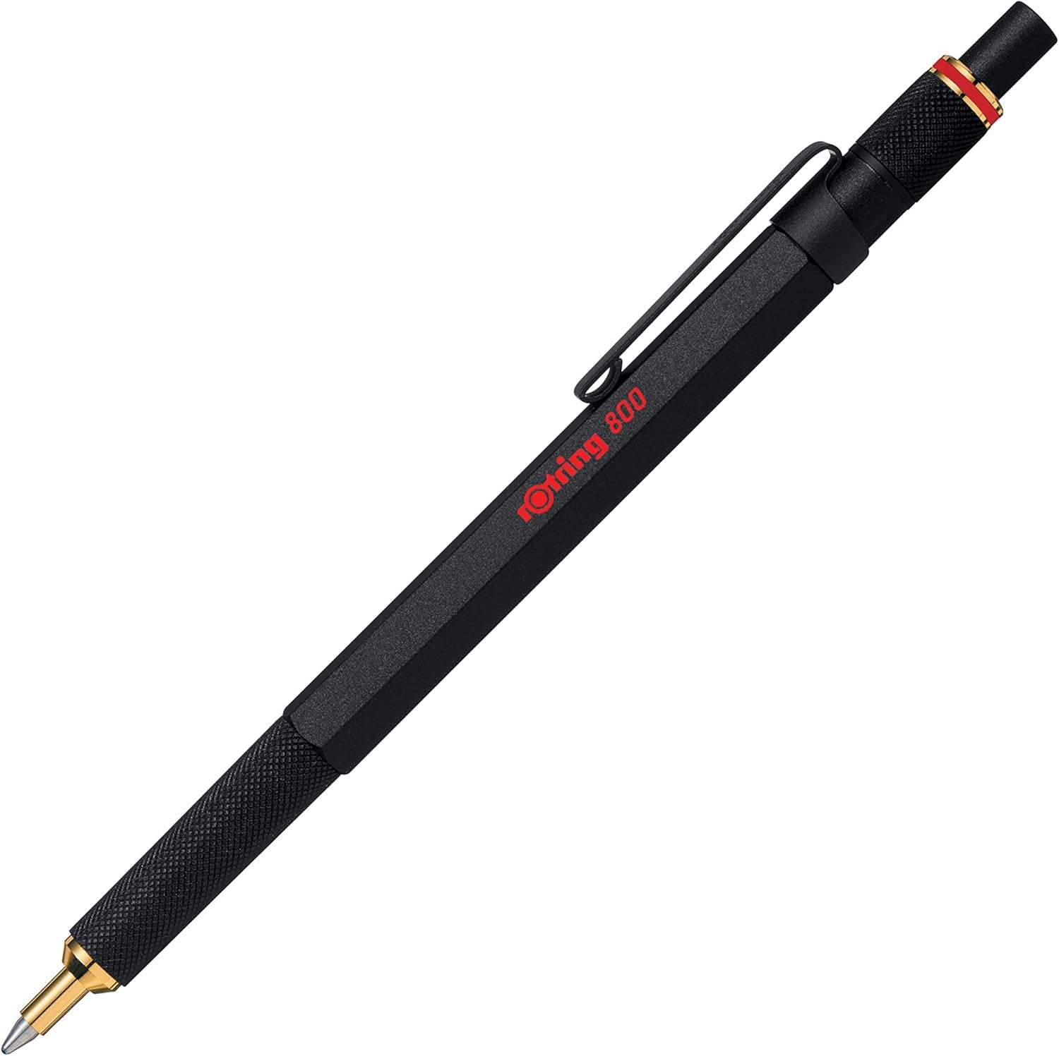 Rotring 800 czarny długopis w metalowej obudowie