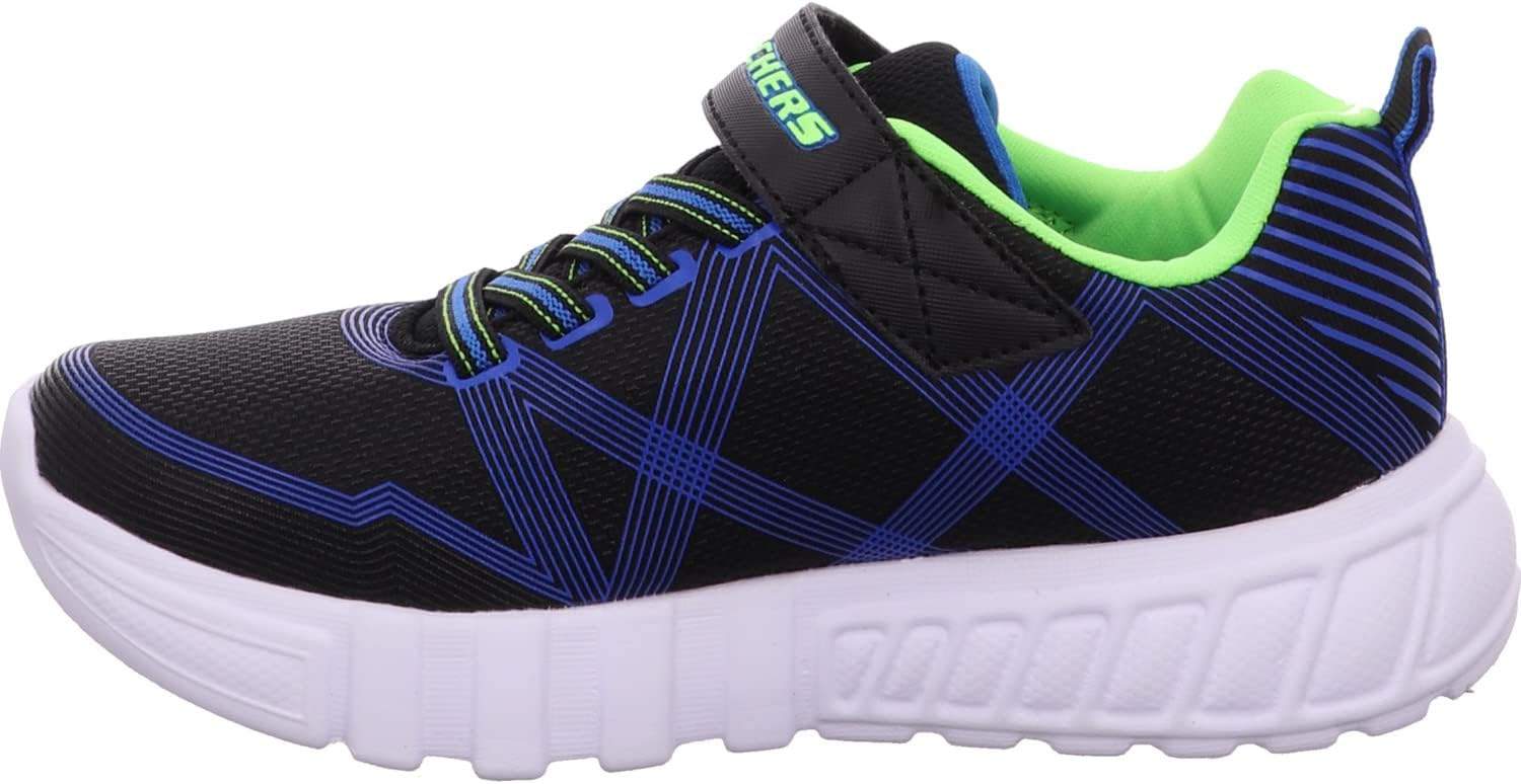 Skechers Flex Glow podświetlone na niebiesko podczas chodu