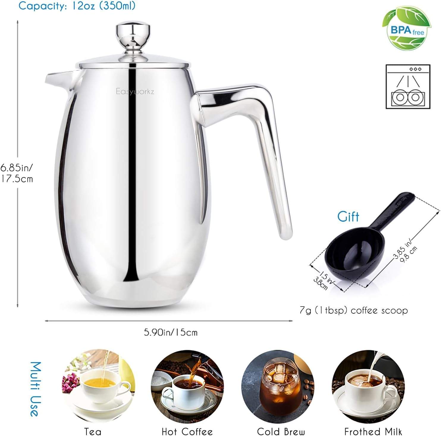 French Press Easyworkz – ergonomiczny uchwyt