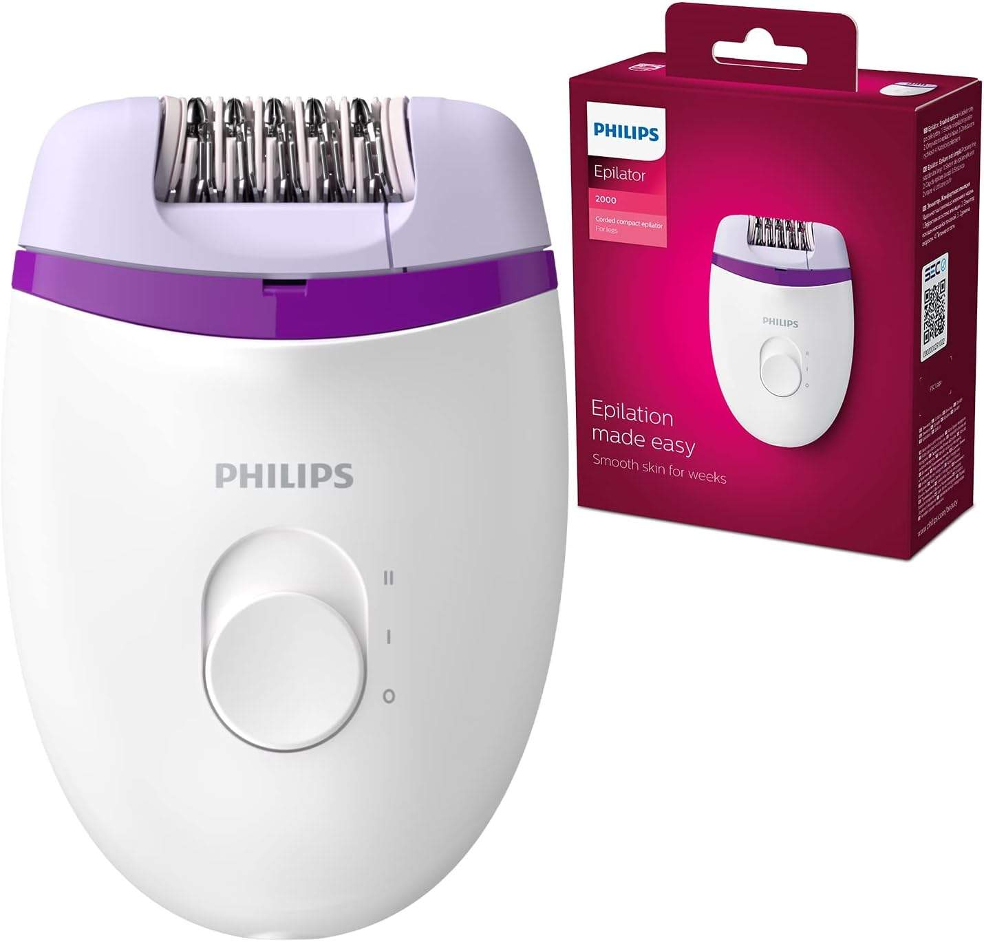 Philips Satinelle Essential BRE225/00 - Kompaktowy depilator do nóg