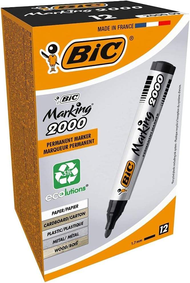 Markery BIC Marking 2000 Ecolutions w kolorze czarnym