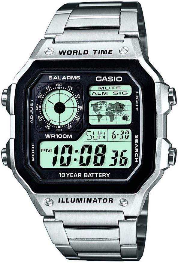 Casio AE-1200WH – Męski Zegarek z Funkcjami Światowymi