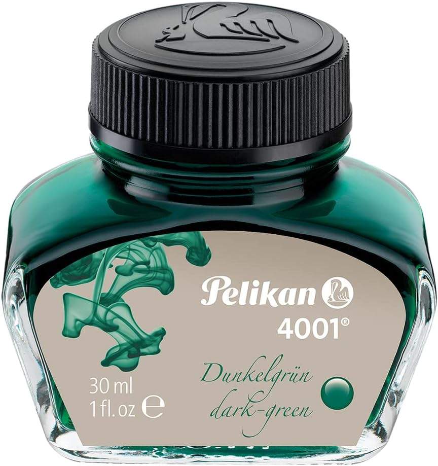 Atrament Pelikan 4001 w słoiczku 30 ml ciemnozielony