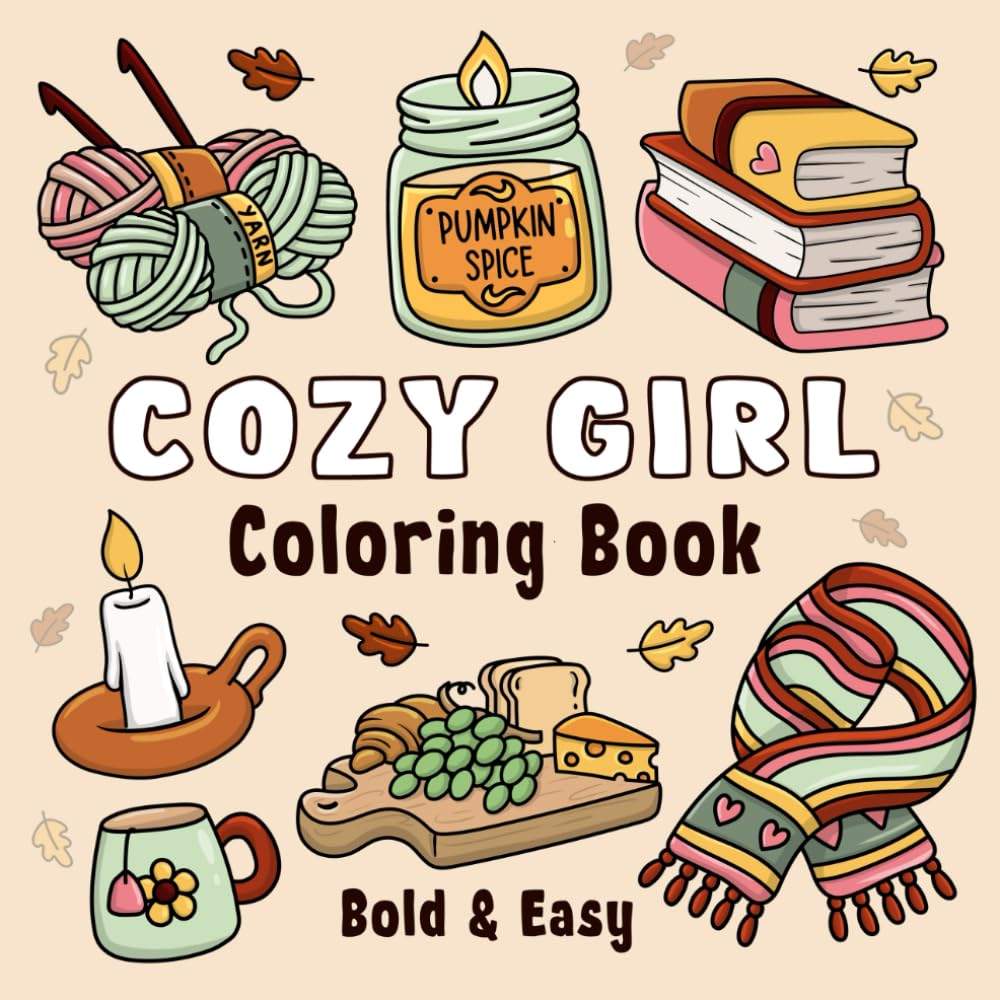 Okładka Cozy Girl Coloring Book