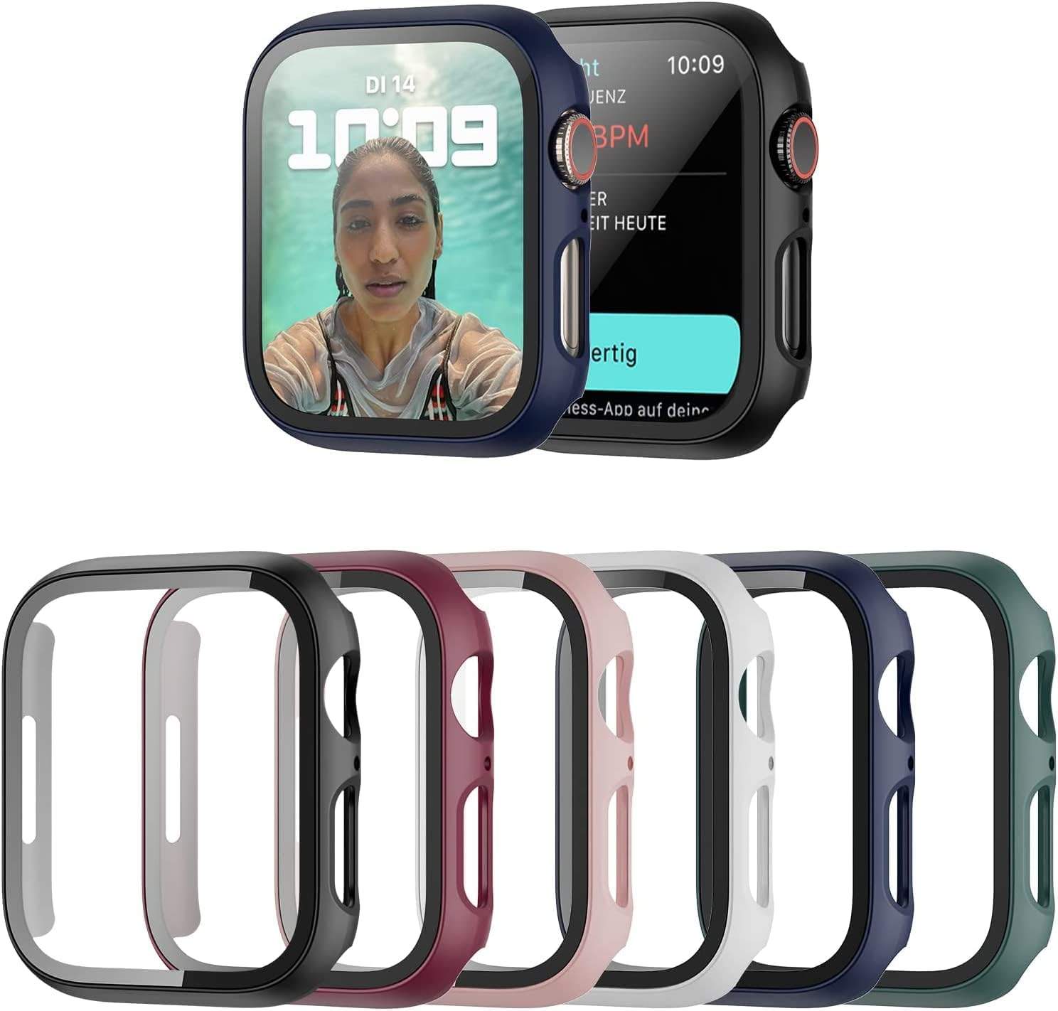 Etui z hartowanym szkłem Haojavo do Apple Watch 40 mm