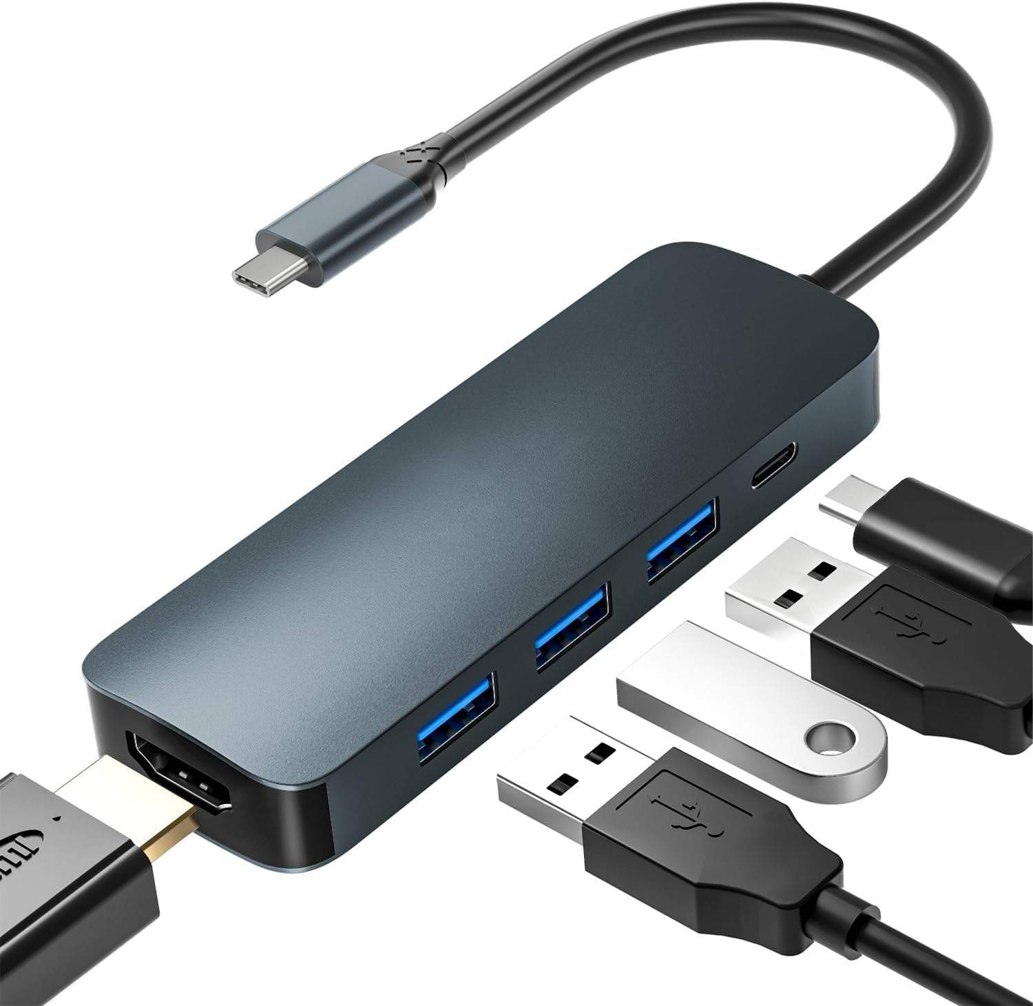 Hub USB-C 5w1 cvavot – główny widok