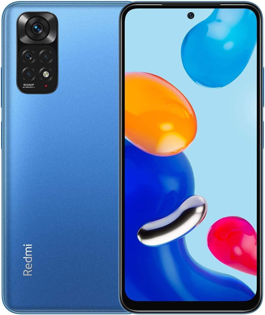 Xiaomi Redmi Note 11 widok frontalny z niebieskim kolorem obudowy