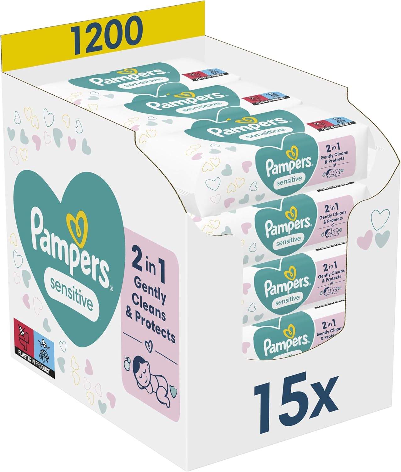 Opakowanie Pampers Sensitive 1200 chusteczek