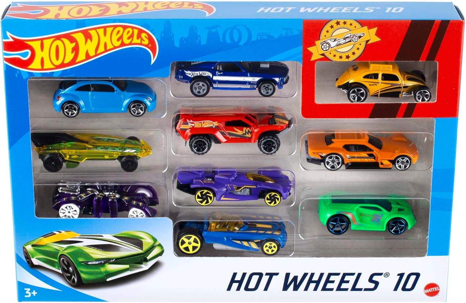 Zestaw 10 samochodzików Hot Wheels