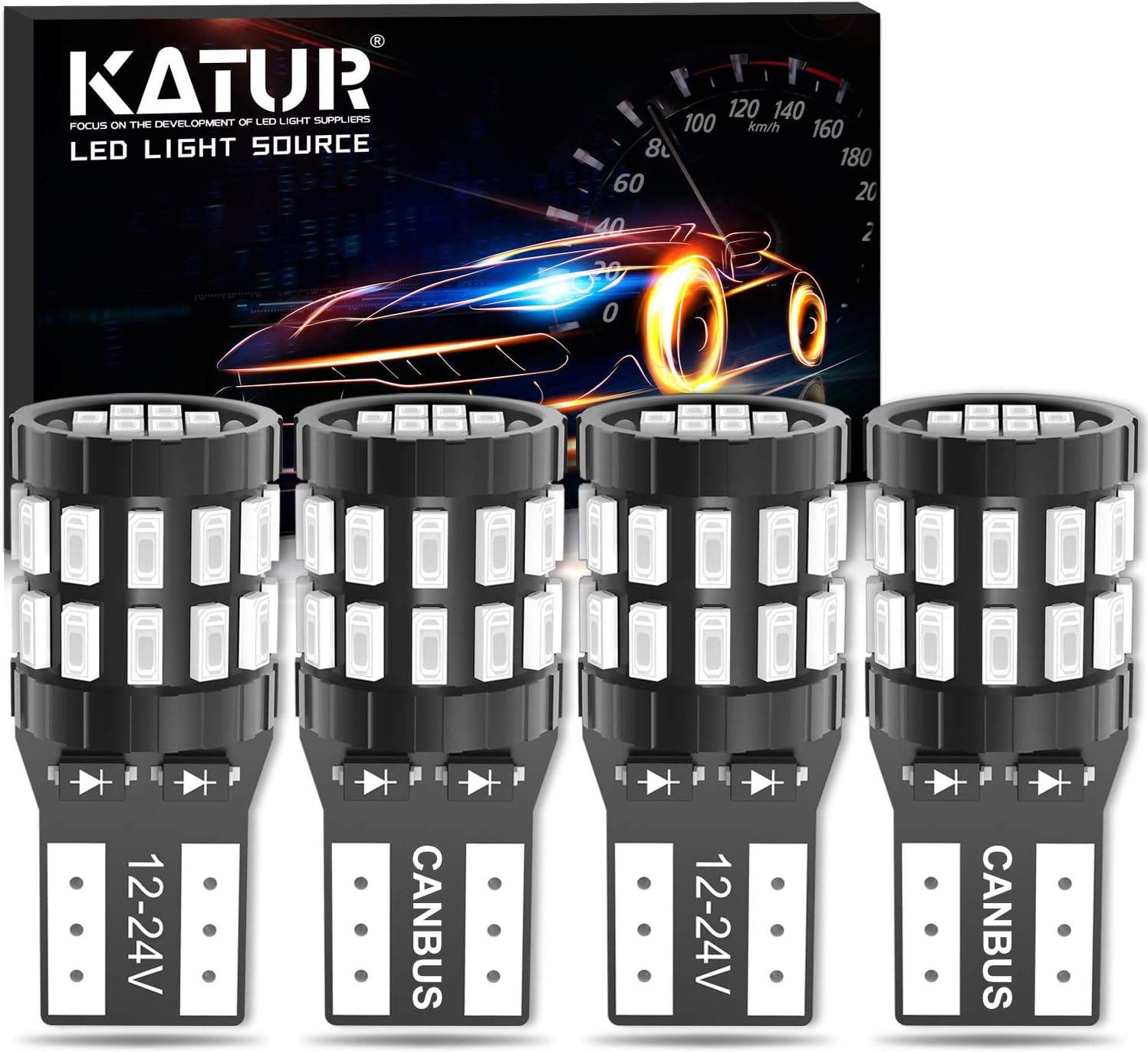 KATUR czerwona żarówka LED T10 W5W